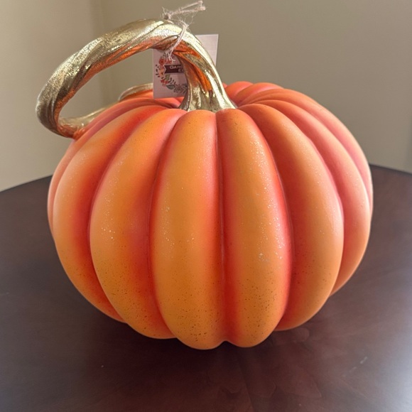 Orange and Gold Decorative Pumpkin - Picture 3 of 11
